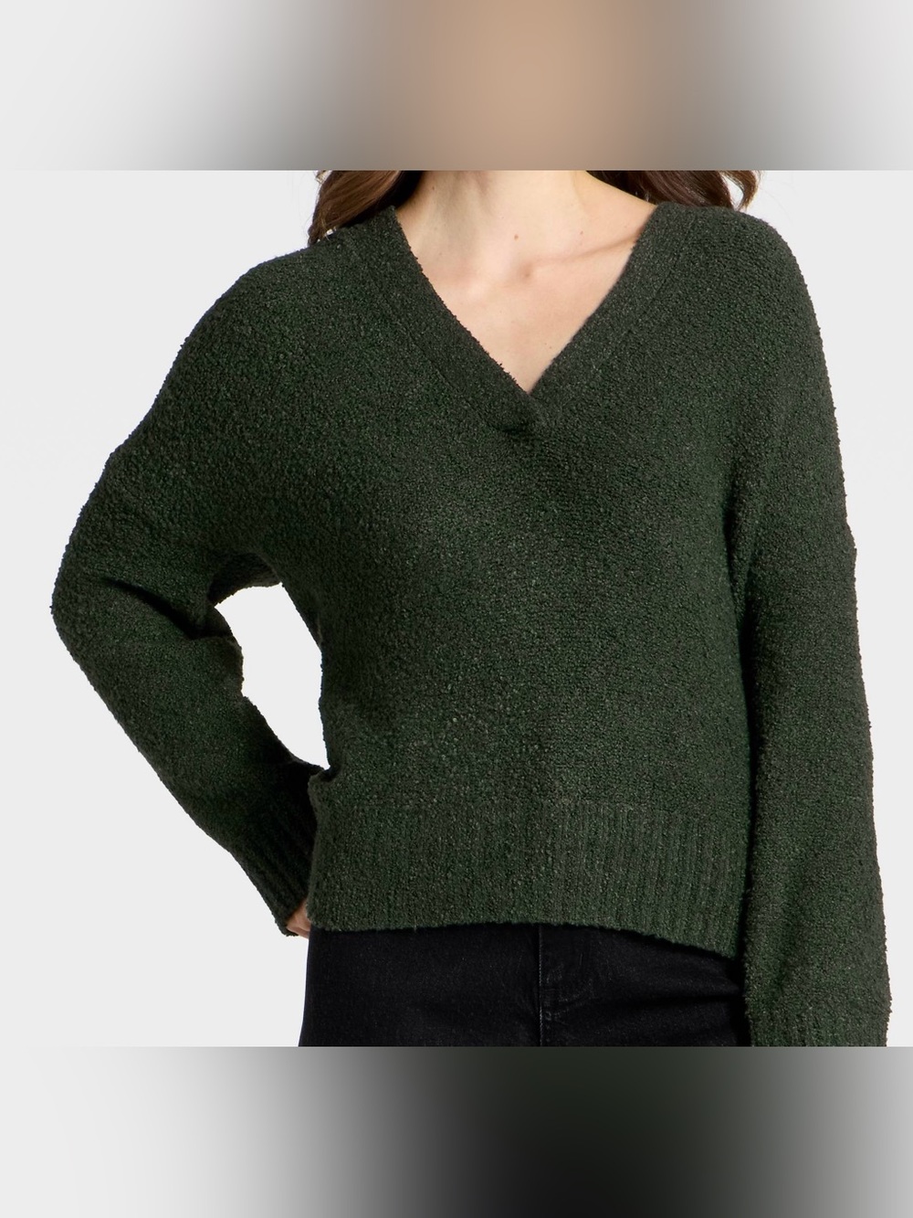 Women's Hooded Shawl Sweater - Universal Thread Dark Green Medium